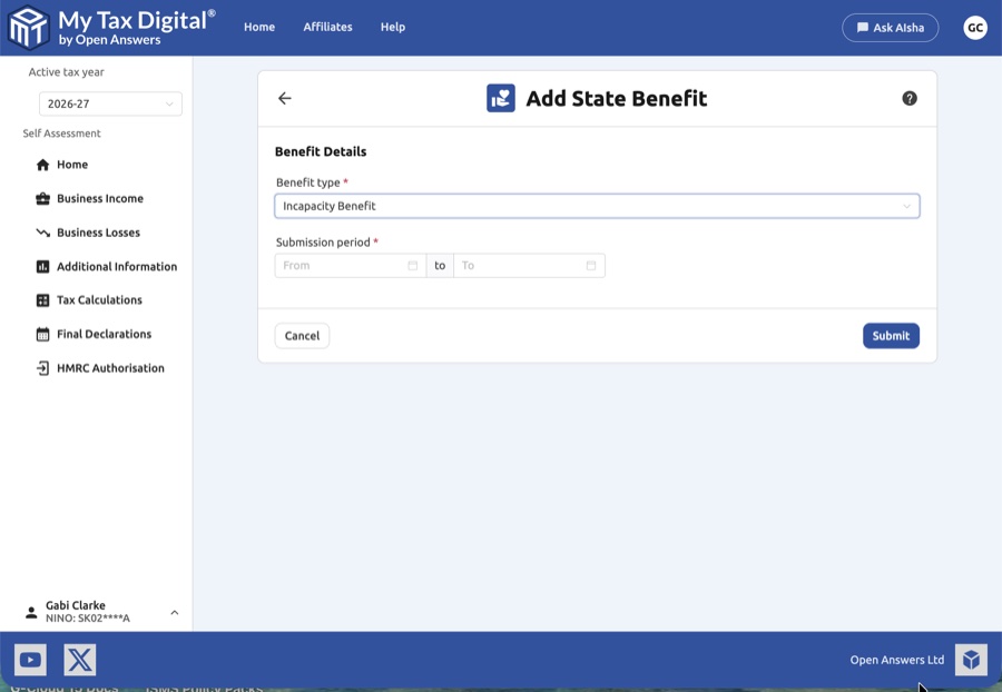 Add state benefit